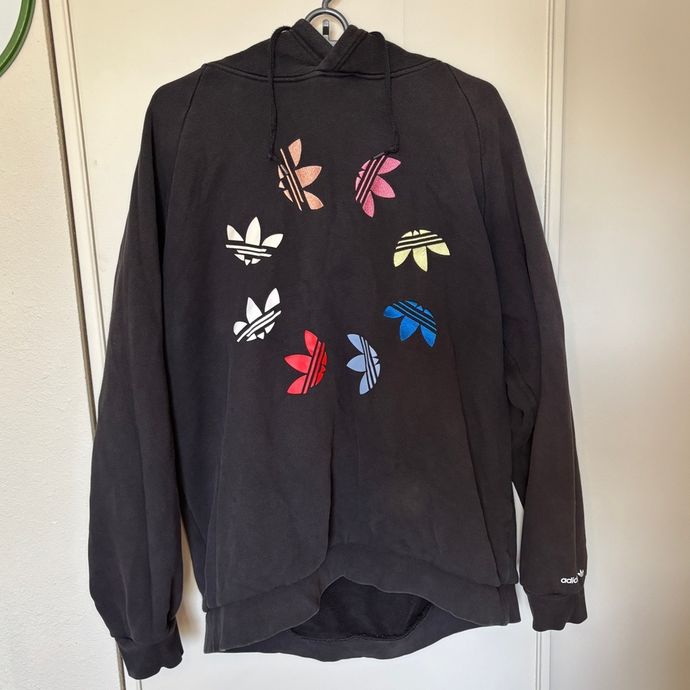 Adidas Originals XL Adicolor Shattered Trefoil Black Hoodie